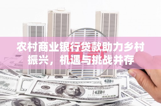 惠农农村商业银行贷款助力乡村振兴，机遇与挑战并存