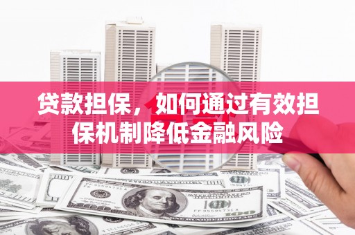 惠农贷款担保，如何通过有效担保机制降低金融风险