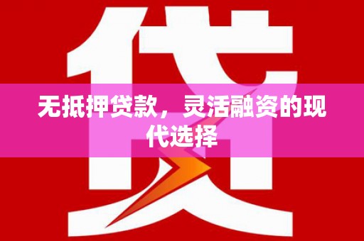 惠农无抵押贷款，灵活融资的现代选择