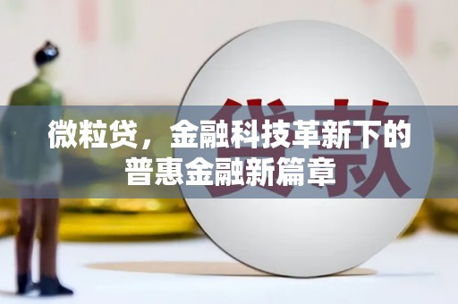 惠农微粒贷，金融科技革新下的普惠金融新篇章