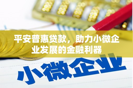 惠农平安普惠贷款，助力小微企业发展的金融利器