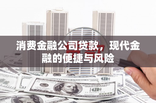 惠农消费金融公司贷款，现代金融的便捷与风险